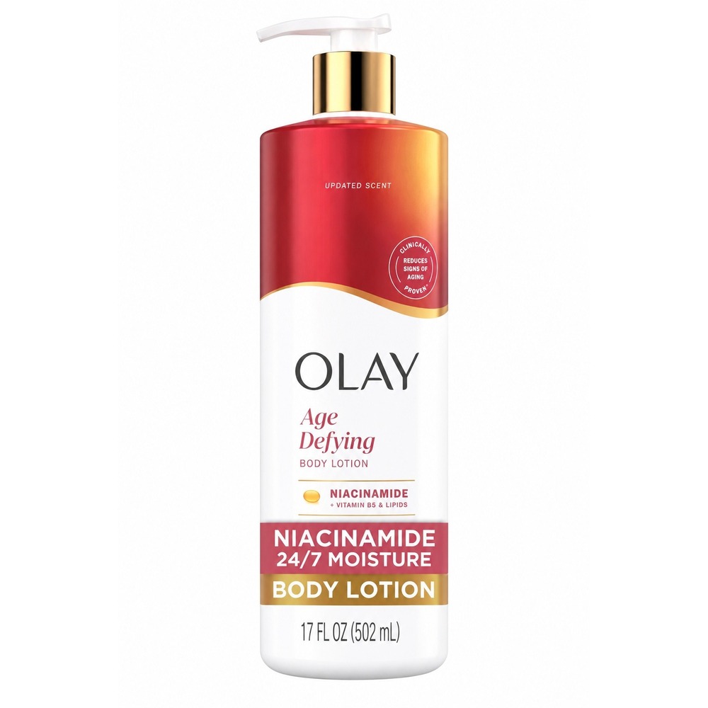 Olay Age Defying Niacinamide Body Lotion, 17 fl oz Pump Bottle